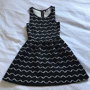 Black and White A-Line Dress